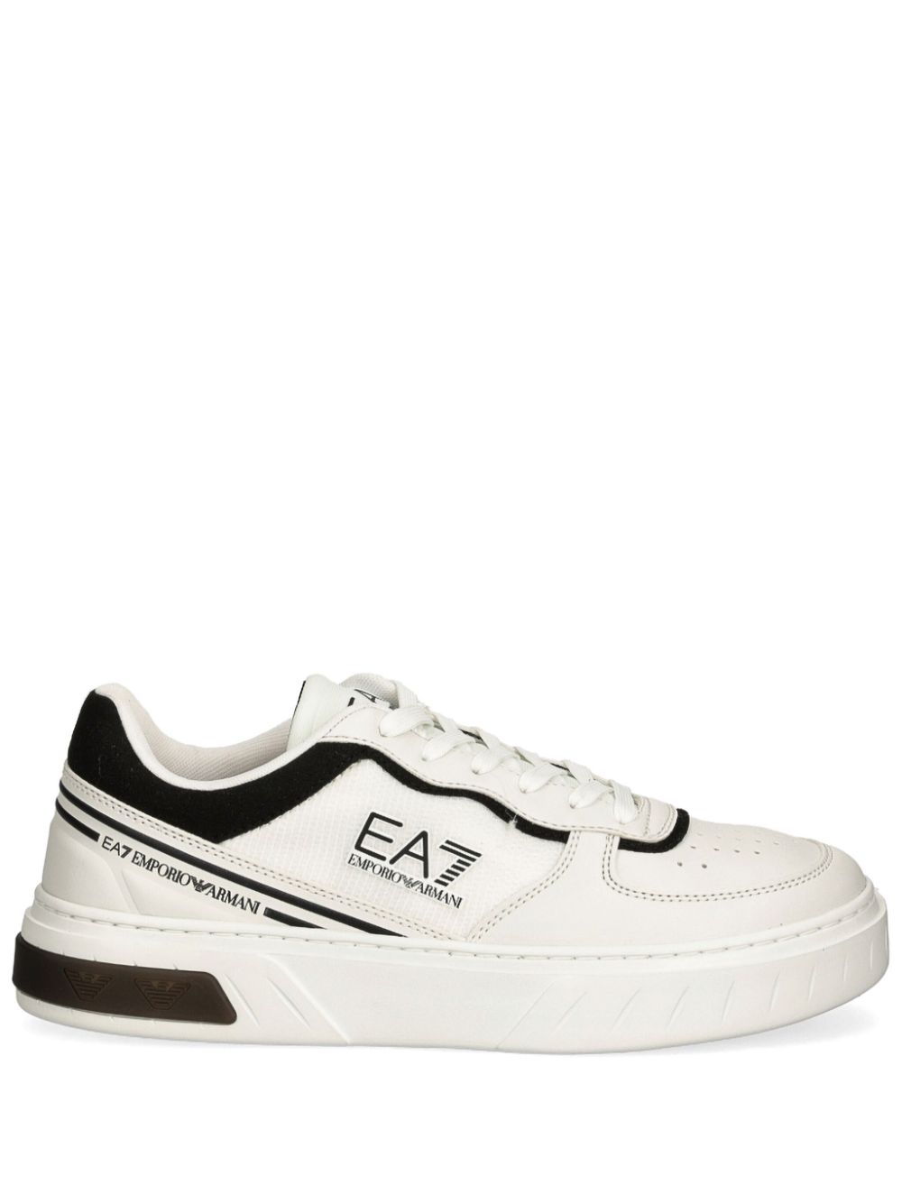 Ea7 Emporio Armani logo-patch panelled sneakers - White von Ea7 Emporio Armani