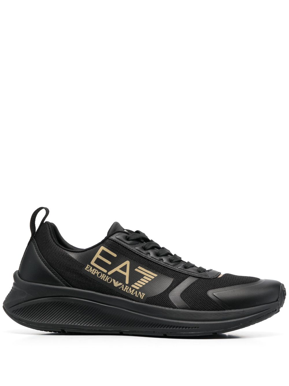 Ea7 Emporio Armani logo-patch sneakers - Black von Ea7 Emporio Armani