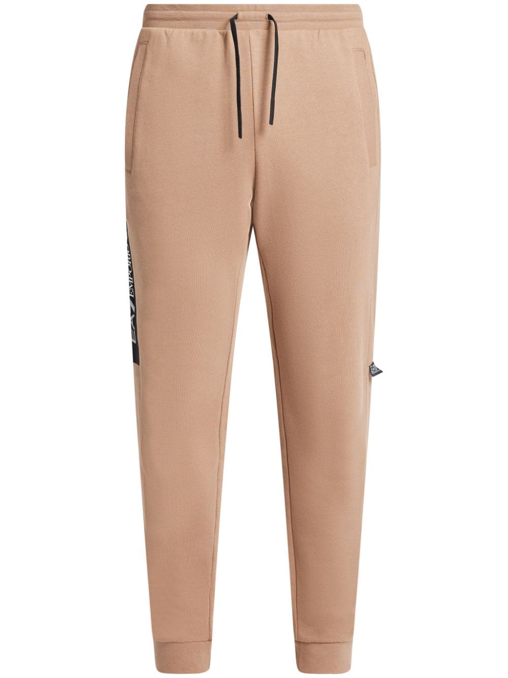 Ea7 Emporio Armani logo-patch track pants - Neutrals von Ea7 Emporio Armani