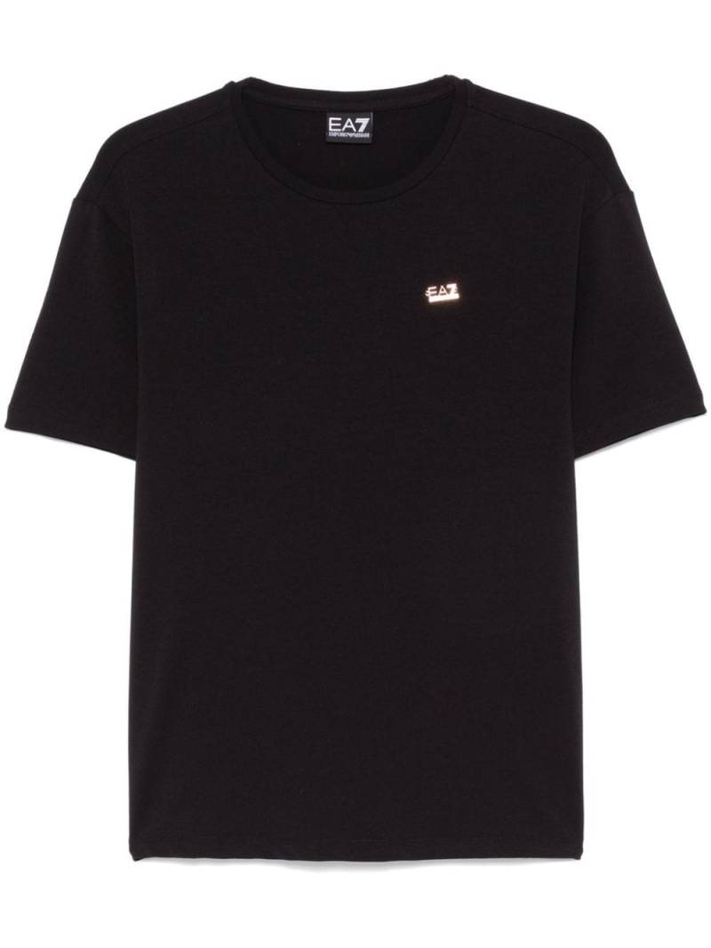 Ea7 Emporio Armani logo-plaque T-shirt - Black von Ea7 Emporio Armani