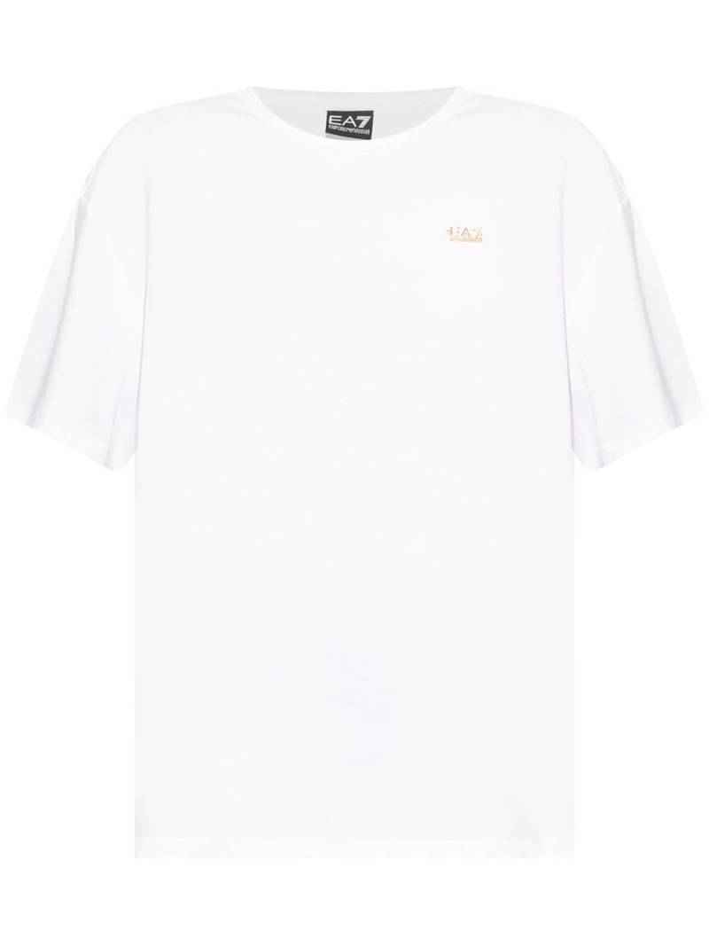 Ea7 Emporio Armani logo-plaque T-shirt - White von Ea7 Emporio Armani