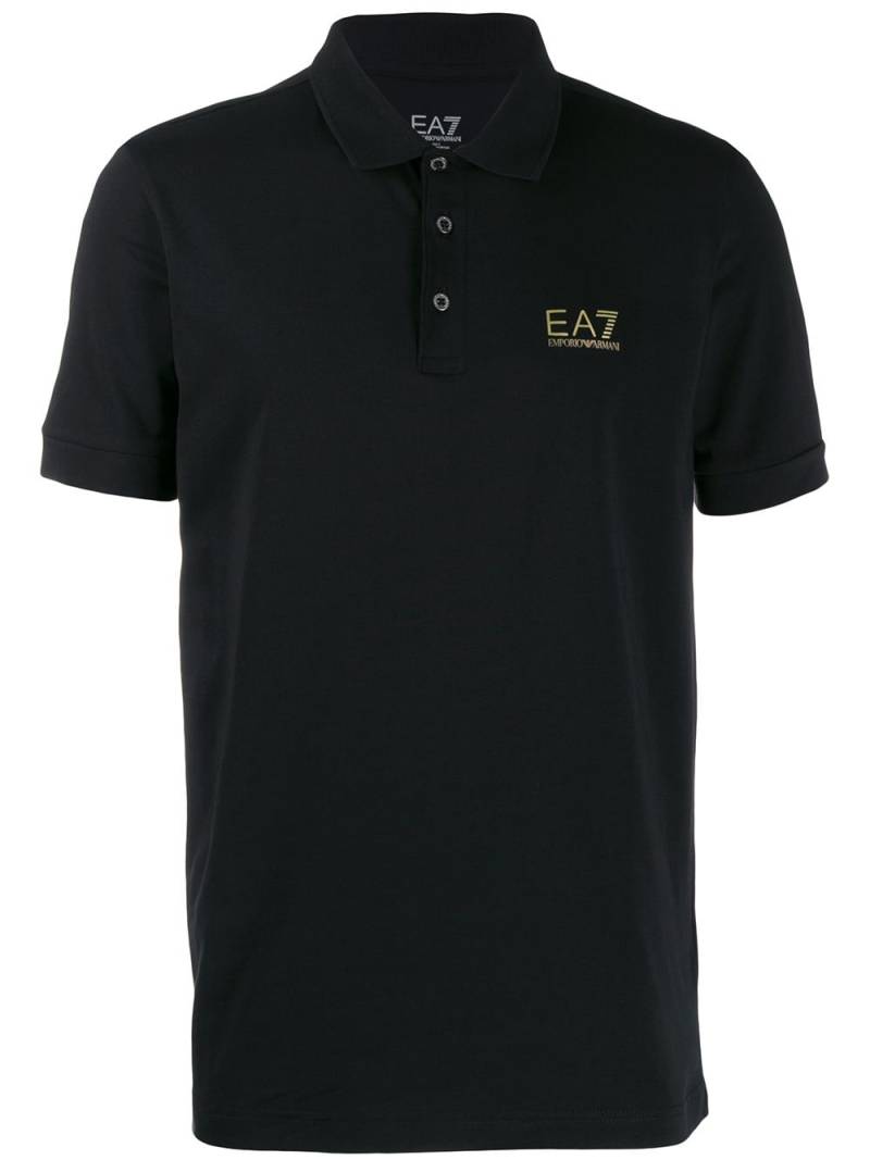 Ea7 Emporio Armani logo polo shirt - Black von Ea7 Emporio Armani