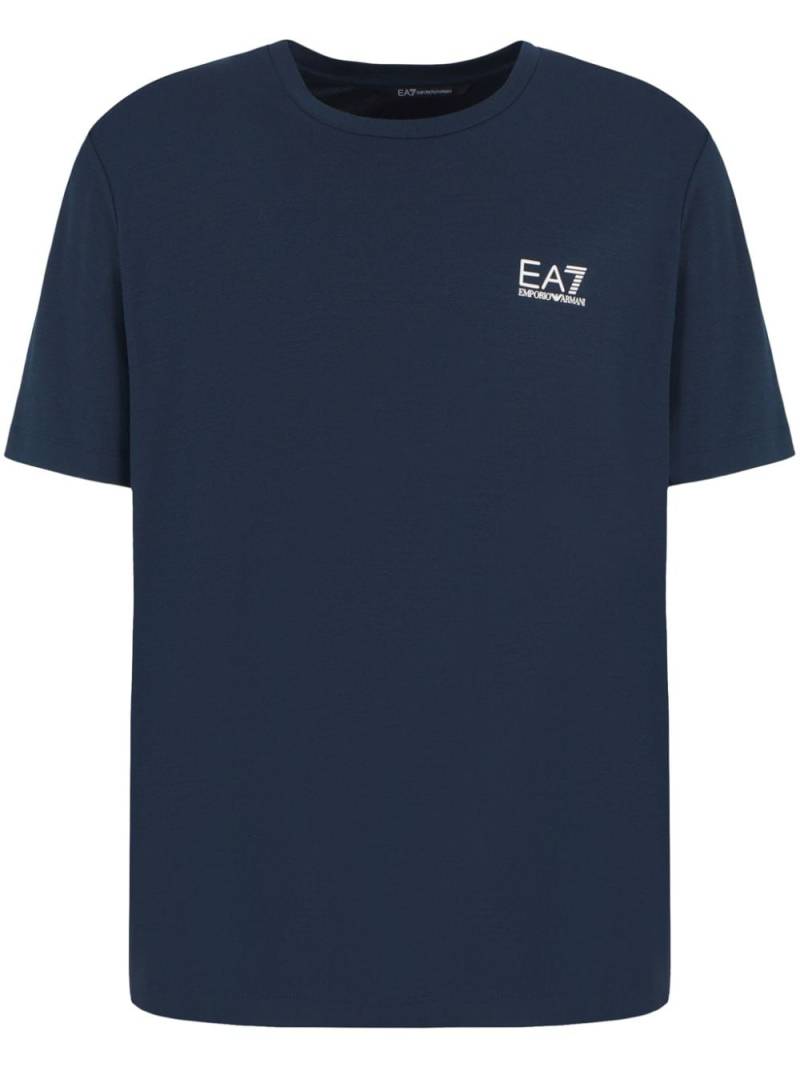 Ea7 Emporio Armani logo-print T-shirt - Blue von Ea7 Emporio Armani