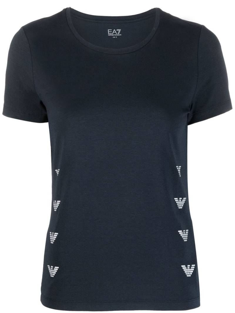 Ea7 Emporio Armani logo-print T-shirt - Blue von Ea7 Emporio Armani