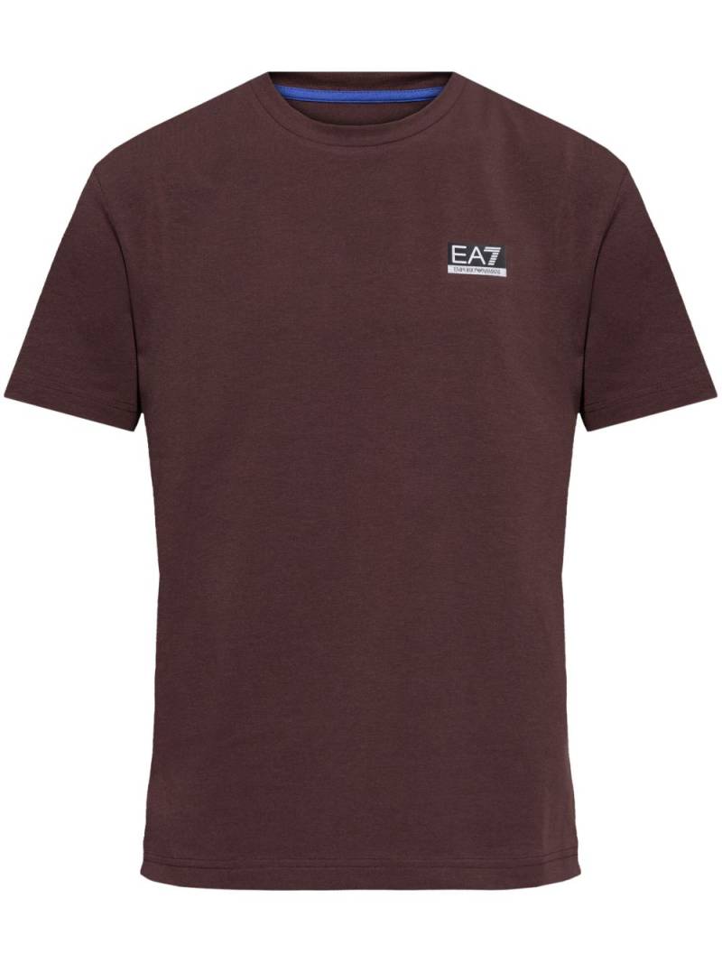 Ea7 Emporio Armani logo-print T-shirt - Brown von Ea7 Emporio Armani