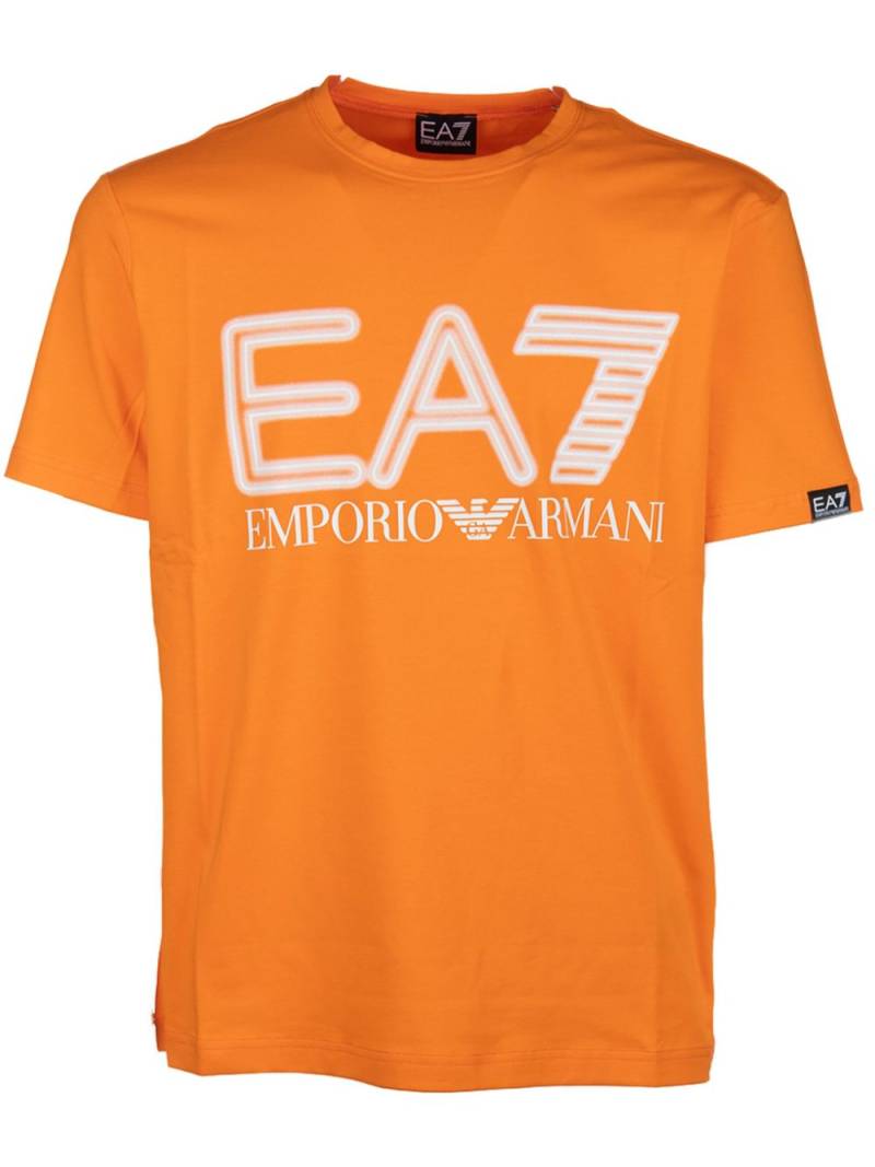 Ea7 Emporio Armani logo-print T-shirt - Orange von Ea7 Emporio Armani