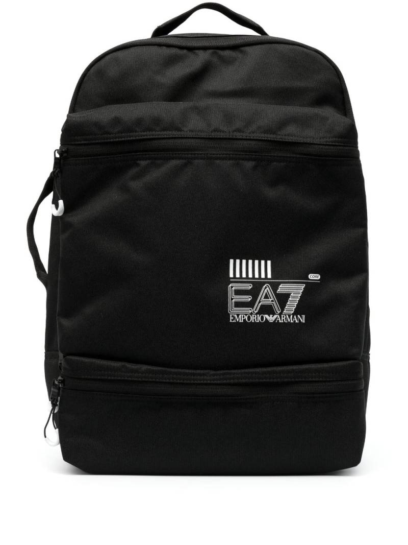 Ea7 Emporio Armani logo-print backpack - Black von Ea7 Emporio Armani