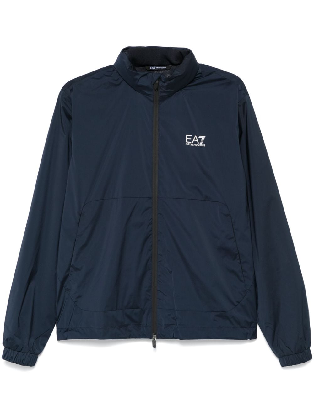 Ea7 Emporio Armani logo-print bomber jacket - Blue von Ea7 Emporio Armani