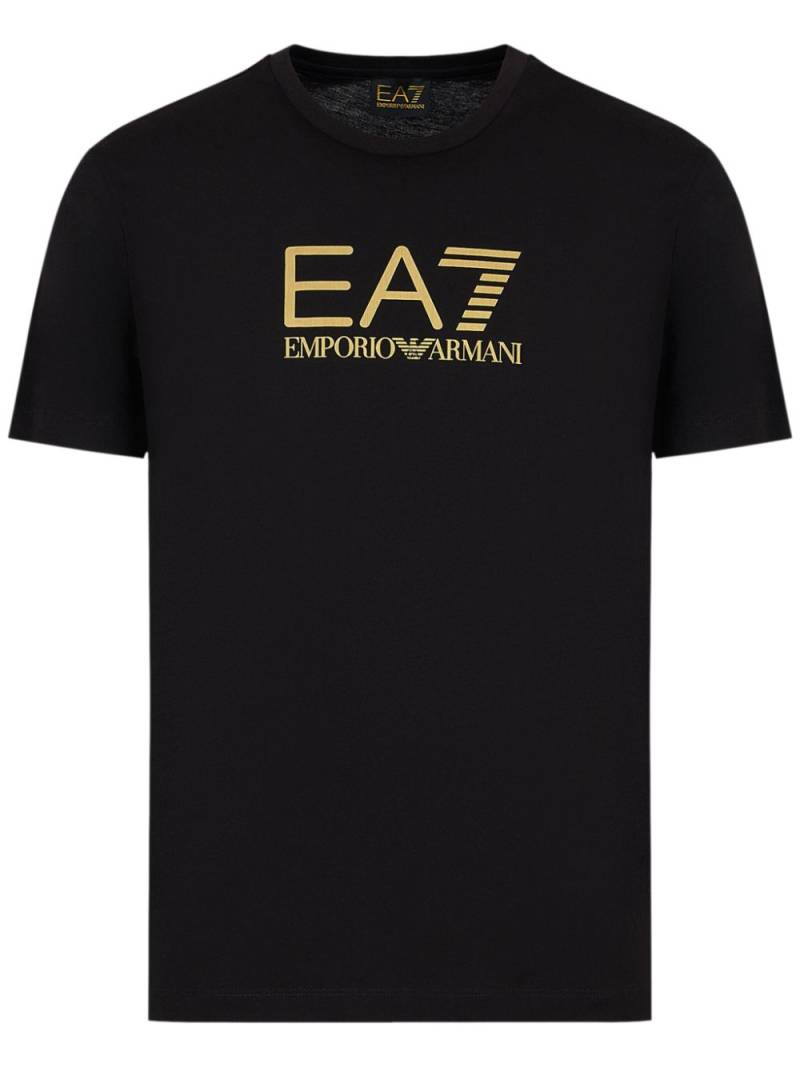 Ea7 Emporio Armani logo-print cotton T-shirt - Black von Ea7 Emporio Armani