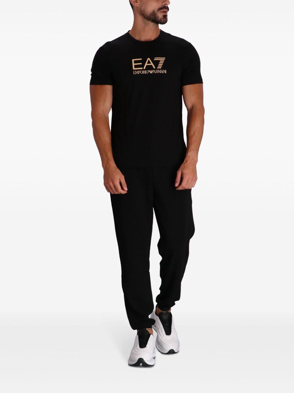 Ea7 Emporio Armani logo-print cotton T-shirt - Black von Ea7 Emporio Armani