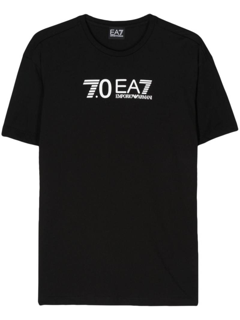 Ea7 Emporio Armani logo-print cotton T-shirt - Black von Ea7 Emporio Armani