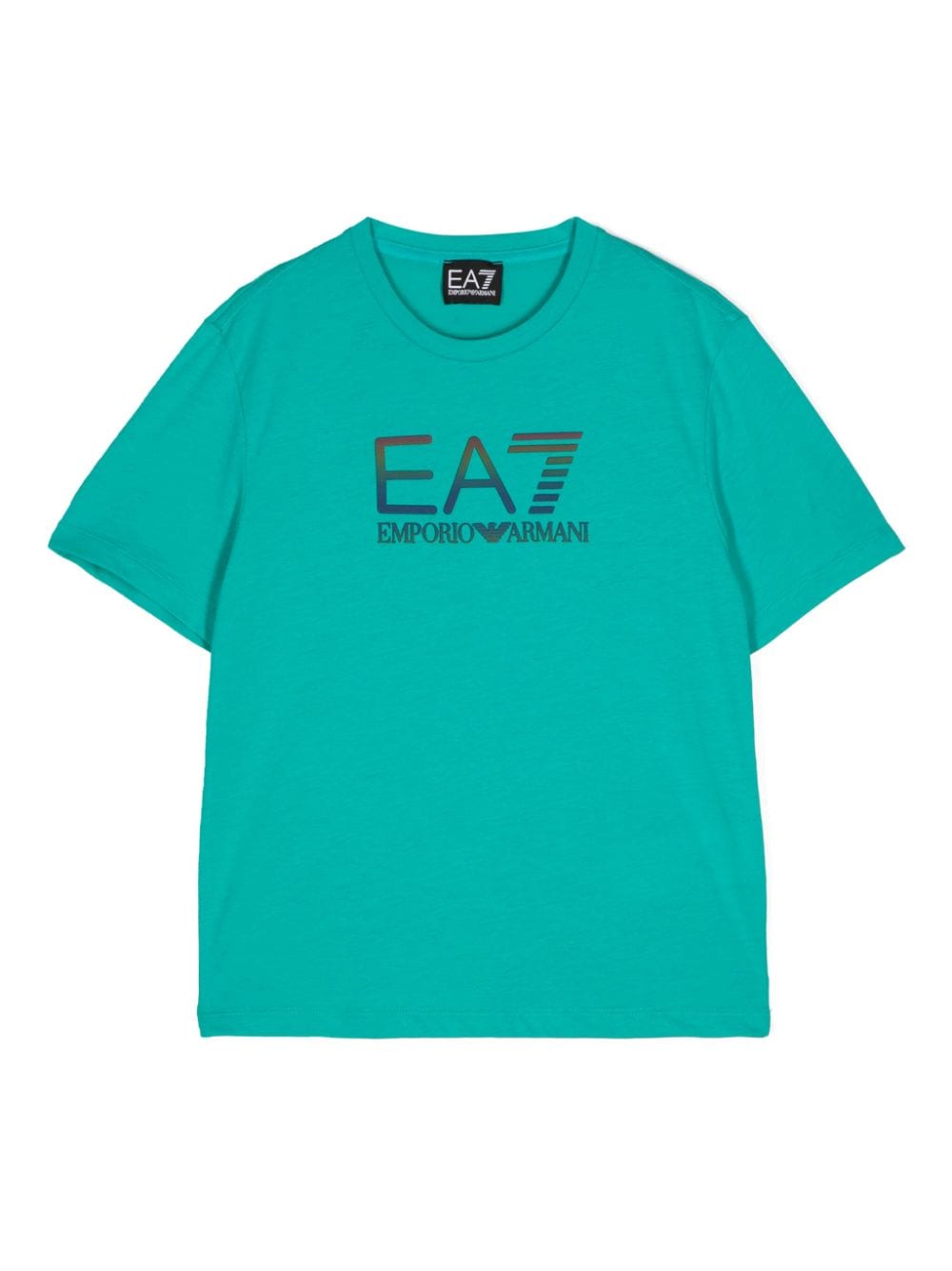Ea7 Emporio Armani logo-print cotton T-shirt - Green von Ea7 Emporio Armani