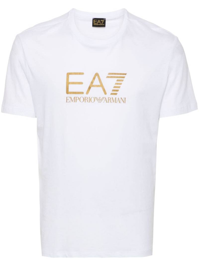 Ea7 Emporio Armani logo-print cotton T-shirt - White von Ea7 Emporio Armani