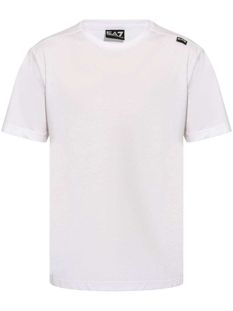 Ea7 Emporio Armani logo-print cotton T-shirt - White von Ea7 Emporio Armani