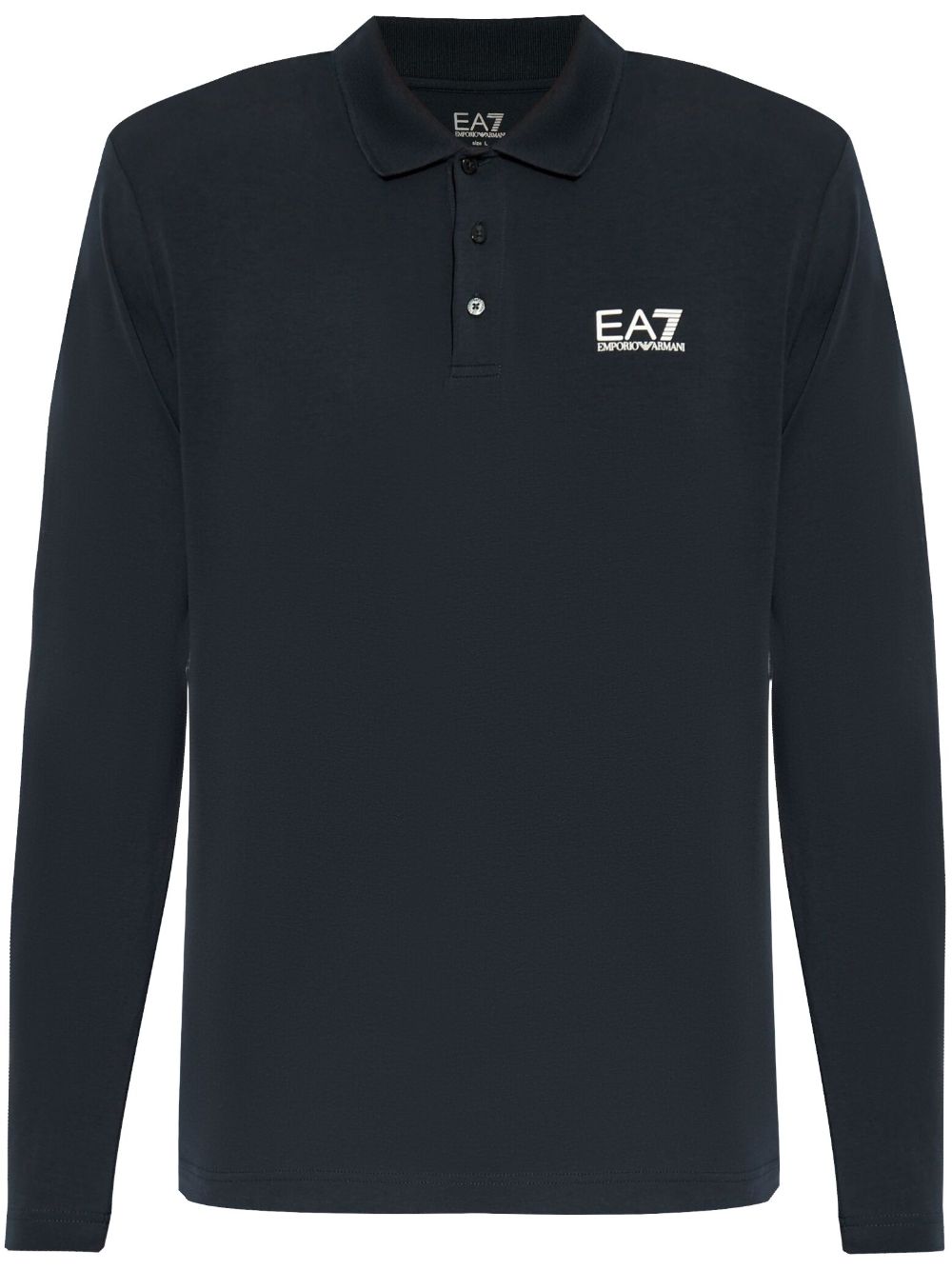 Ea7 Emporio Armani logo-print cotton polo shirt - Blue von Ea7 Emporio Armani