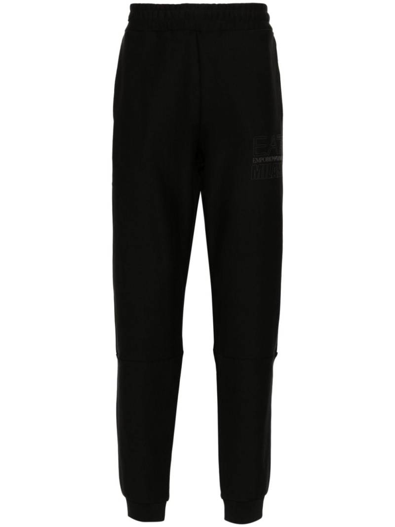 Ea7 Emporio Armani logo-print cotton track pants - Black von Ea7 Emporio Armani