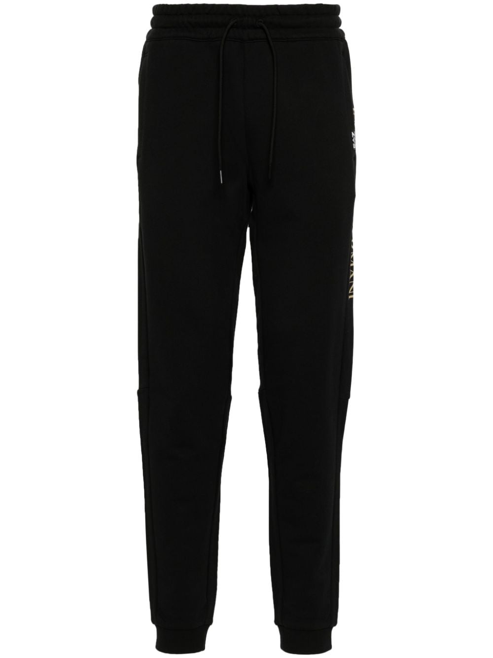 Ea7 Emporio Armani logo-print cotton track pants - Black von Ea7 Emporio Armani