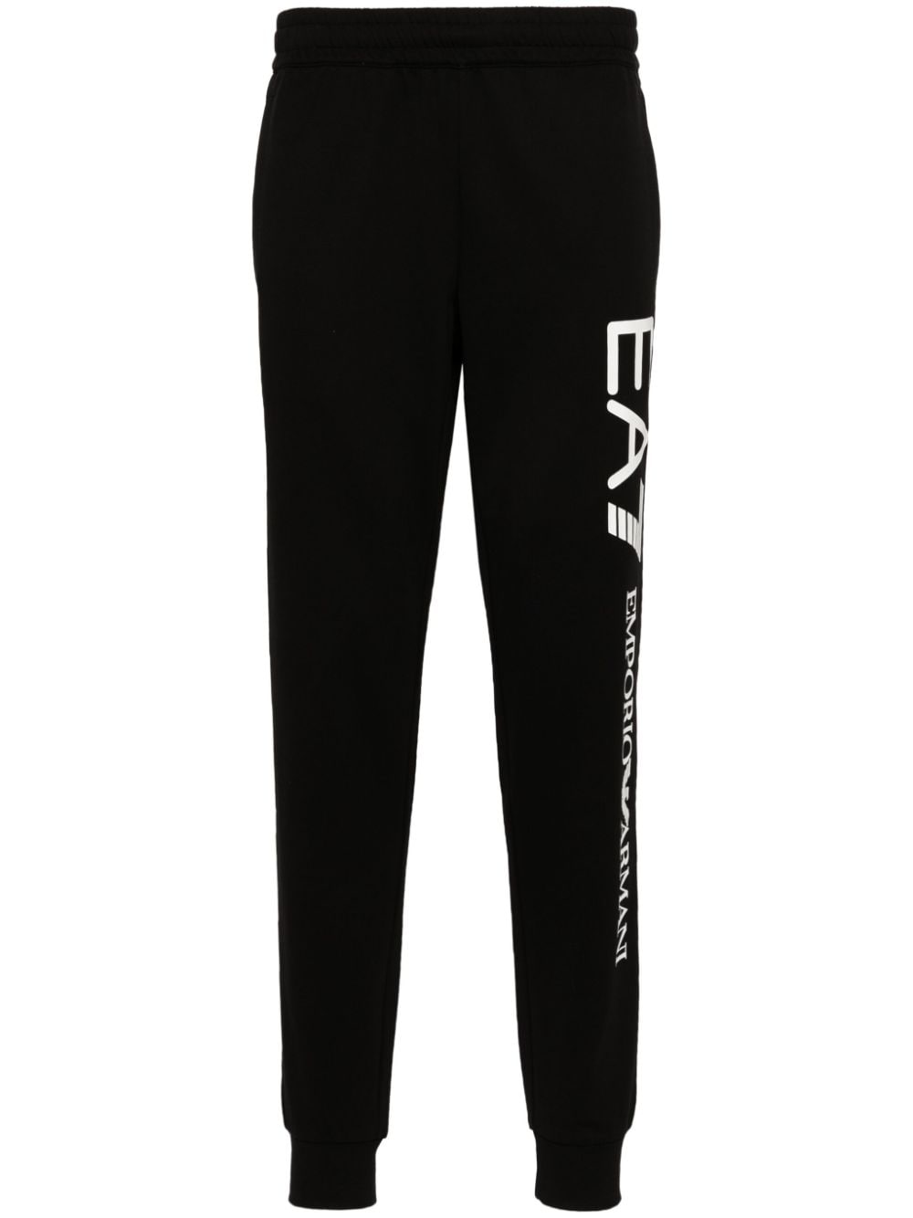 Ea7 Emporio Armani logo-print cotton track pants - Black von Ea7 Emporio Armani