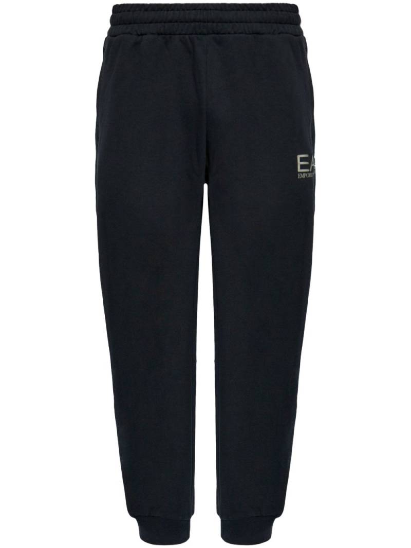 Ea7 Emporio Armani logo-print cotton track pants - Blue von Ea7 Emporio Armani