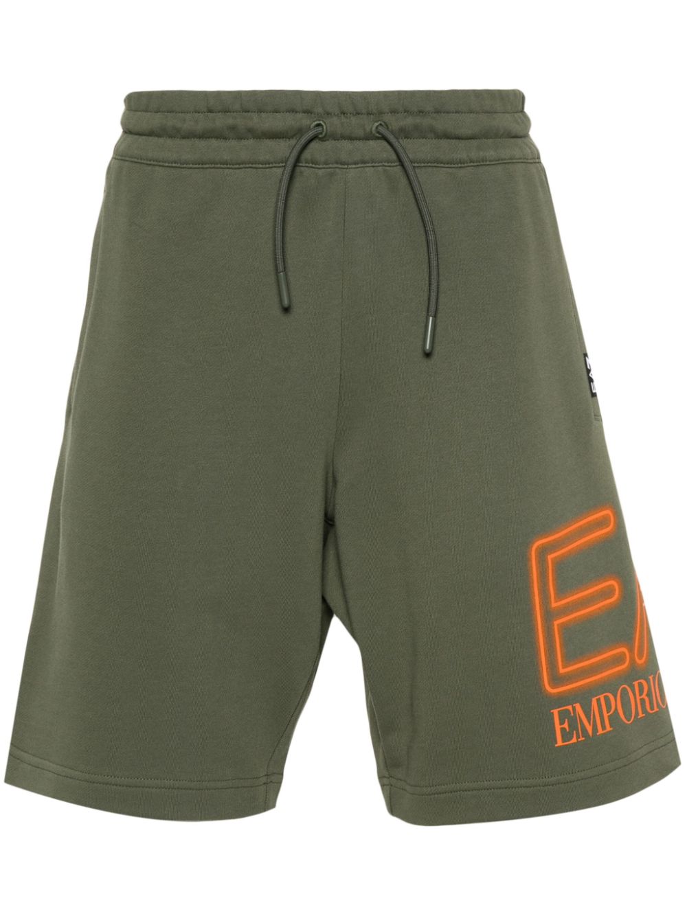 Ea7 Emporio Armani logo-print cotton track shorts - Green von Ea7 Emporio Armani