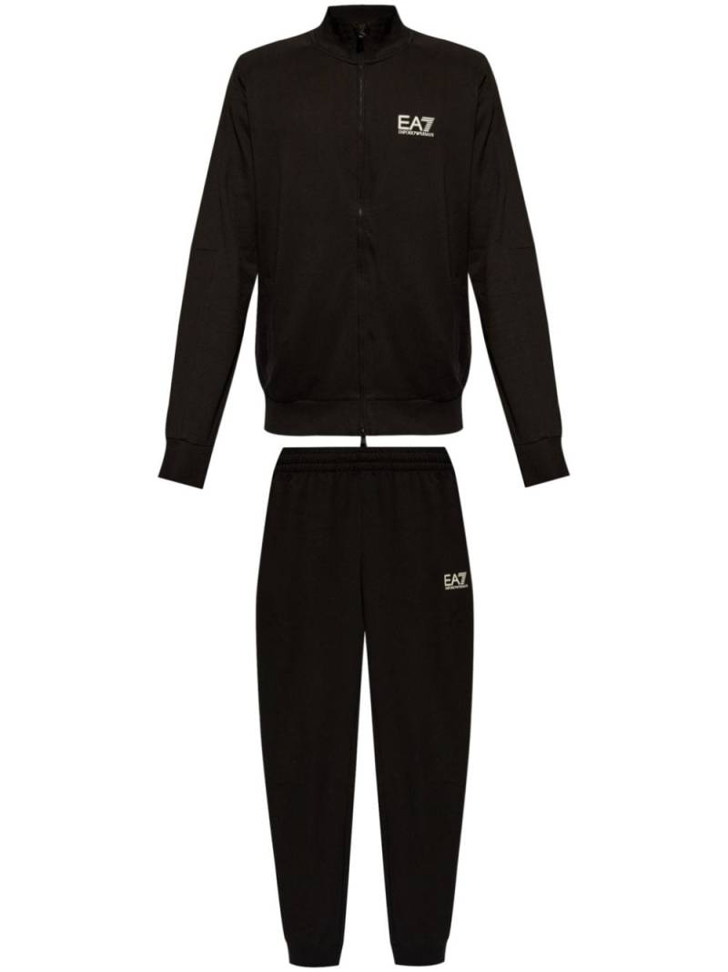 Ea7 Emporio Armani logo-print cotton tracksuit - Black von Ea7 Emporio Armani