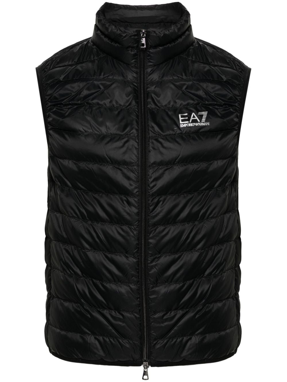 Ea7 Emporio Armani logo-print gilet - Black von Ea7 Emporio Armani