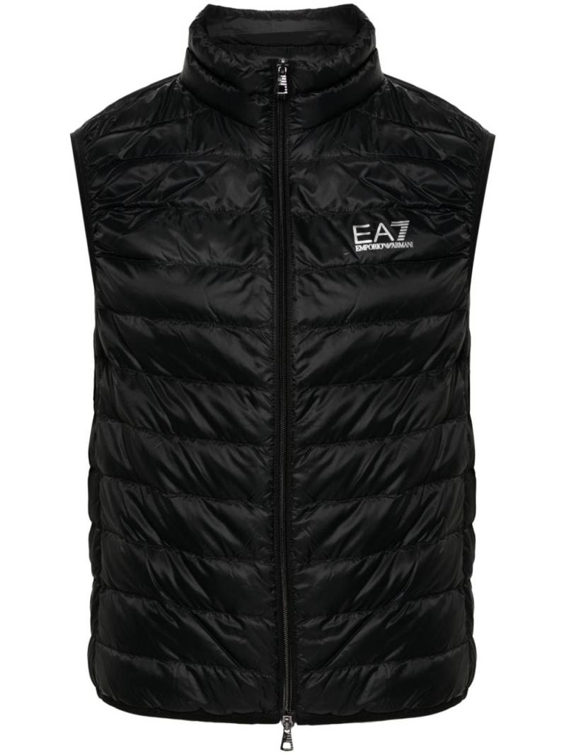 Ea7 Emporio Armani logo-print gilet - Black von Ea7 Emporio Armani