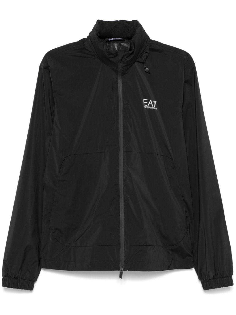 Ea7 Emporio Armani logo-print hooded jacket - Black von Ea7 Emporio Armani