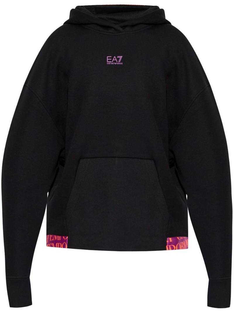 Ea7 Emporio Armani logo-print hoodie - Black von Ea7 Emporio Armani