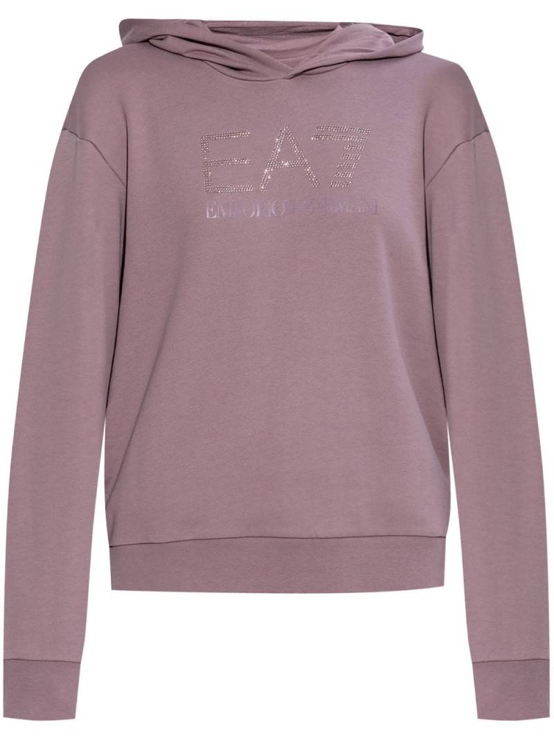 Ea7 Emporio Armani logo-print hoodie - Pink von Ea7 Emporio Armani