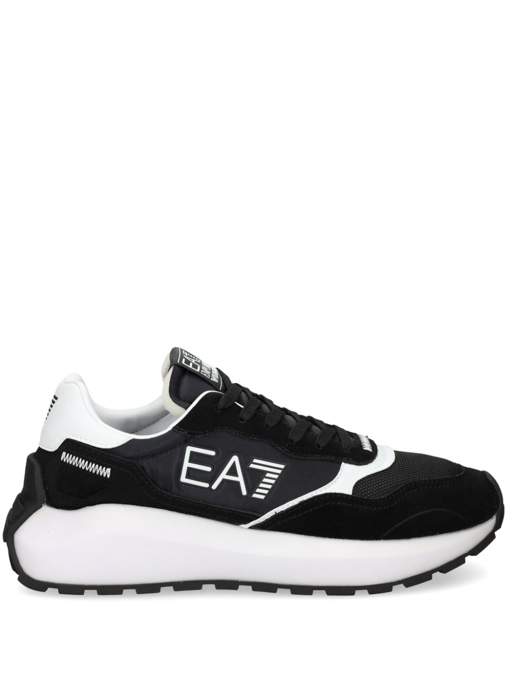 Ea7 Emporio Armani logo-print low-top sneakers - Black von Ea7 Emporio Armani