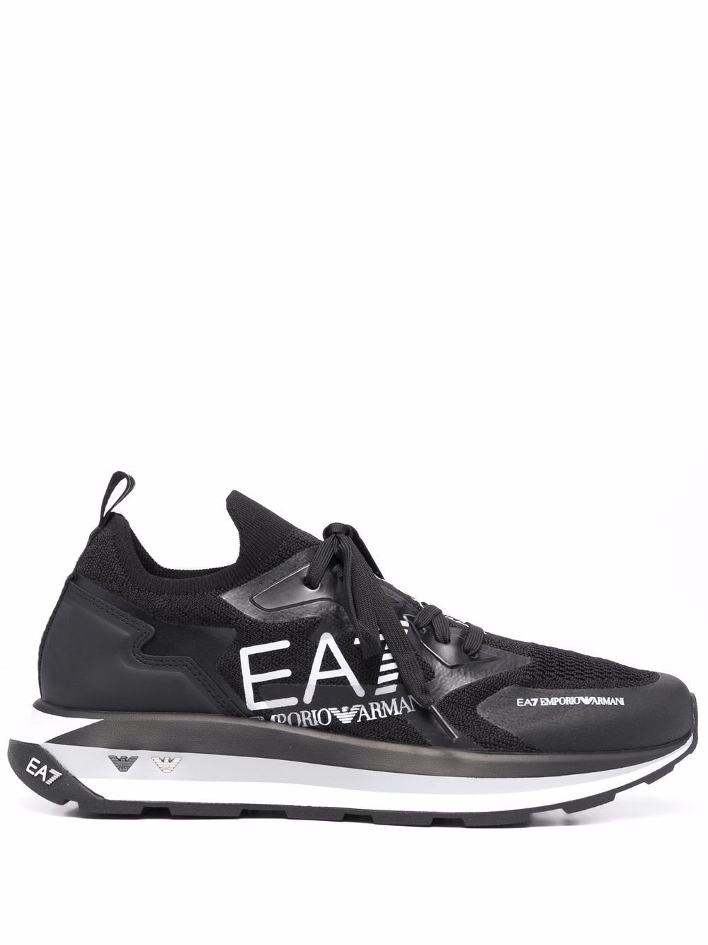 Ea7 Emporio Armani logo-print low-top sneakers - Black von Ea7 Emporio Armani