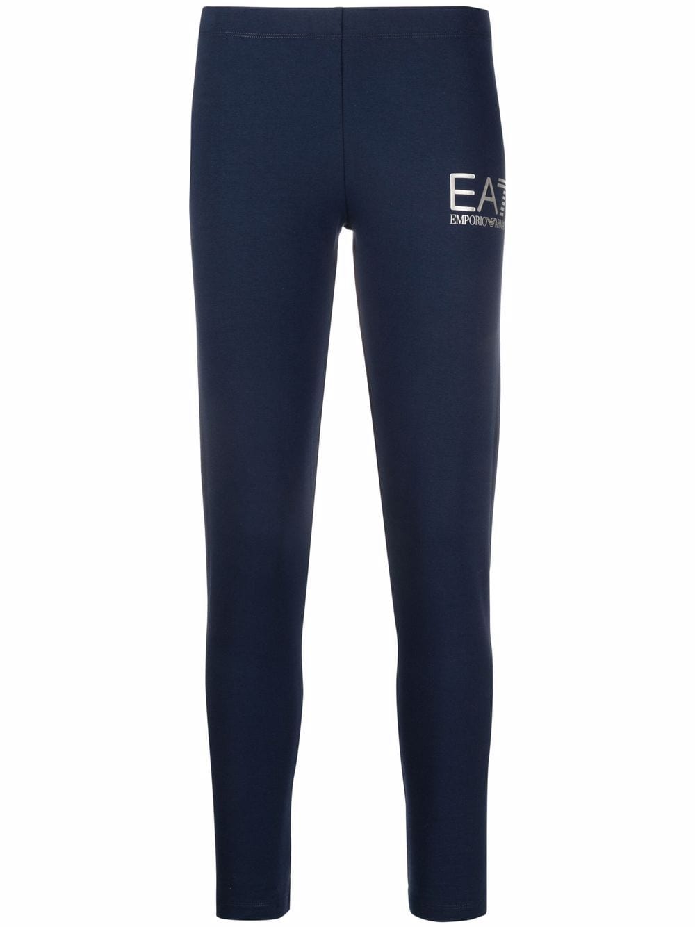 Ea7 Emporio Armani logo-print mid-rise leggings - Blue von Ea7 Emporio Armani