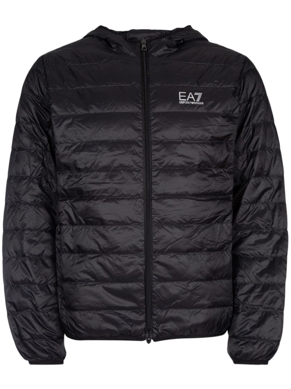 Ea7 Emporio Armani logo-print padded jacket - Black von Ea7 Emporio Armani