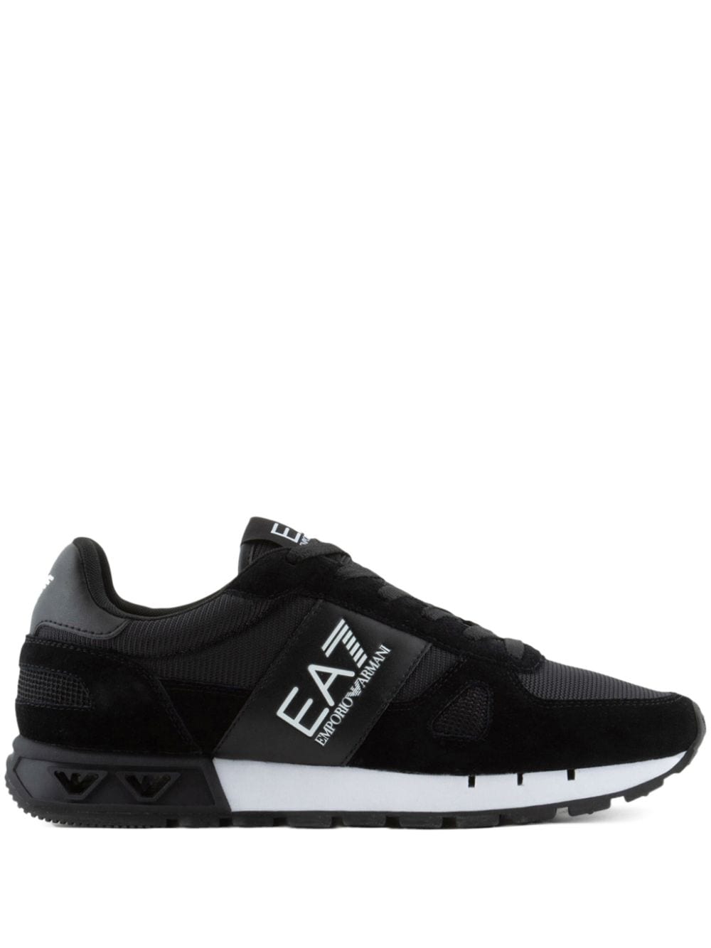 Ea7 Emporio Armani logo-print panelled sneakers - Black von Ea7 Emporio Armani