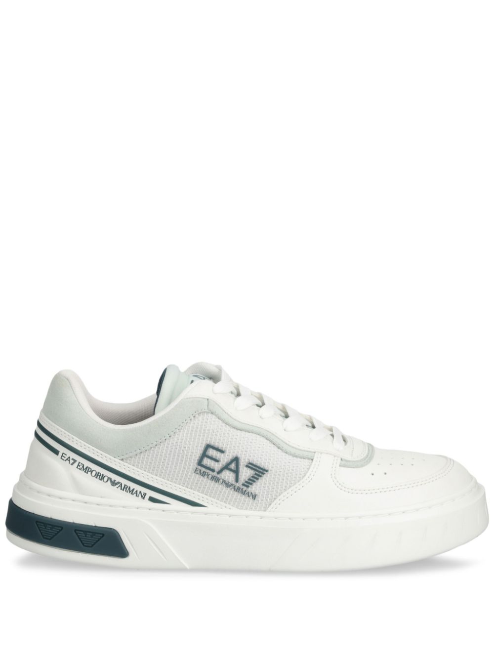 Ea7 Emporio Armani logo-print panelled sneakers - White von Ea7 Emporio Armani