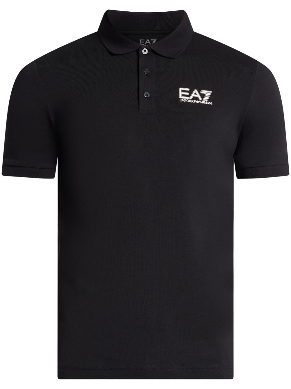 Ea7 Emporio Armani logo-print polo shirt - Black von Ea7 Emporio Armani