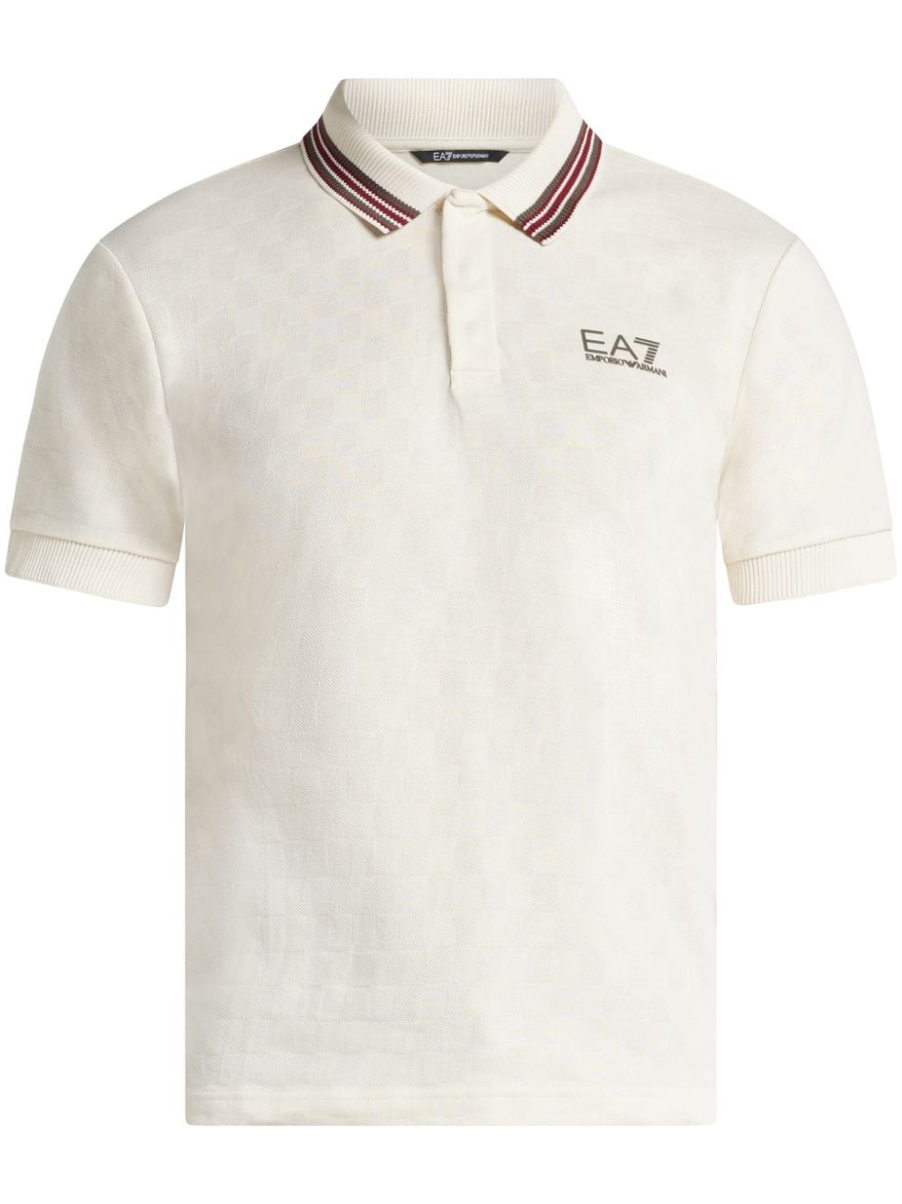 Ea7 Emporio Armani logo-print polo shirt - Neutrals von Ea7 Emporio Armani