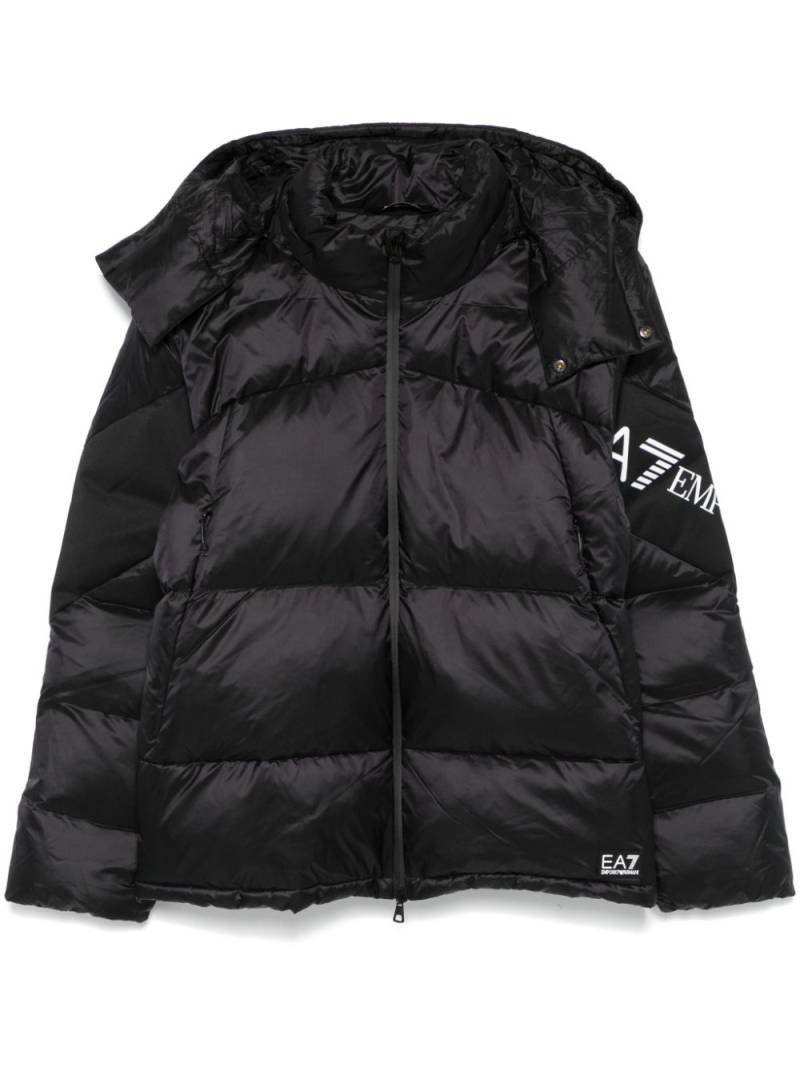 Ea7 Emporio Armani logo-print puffer jacket - Black von Ea7 Emporio Armani