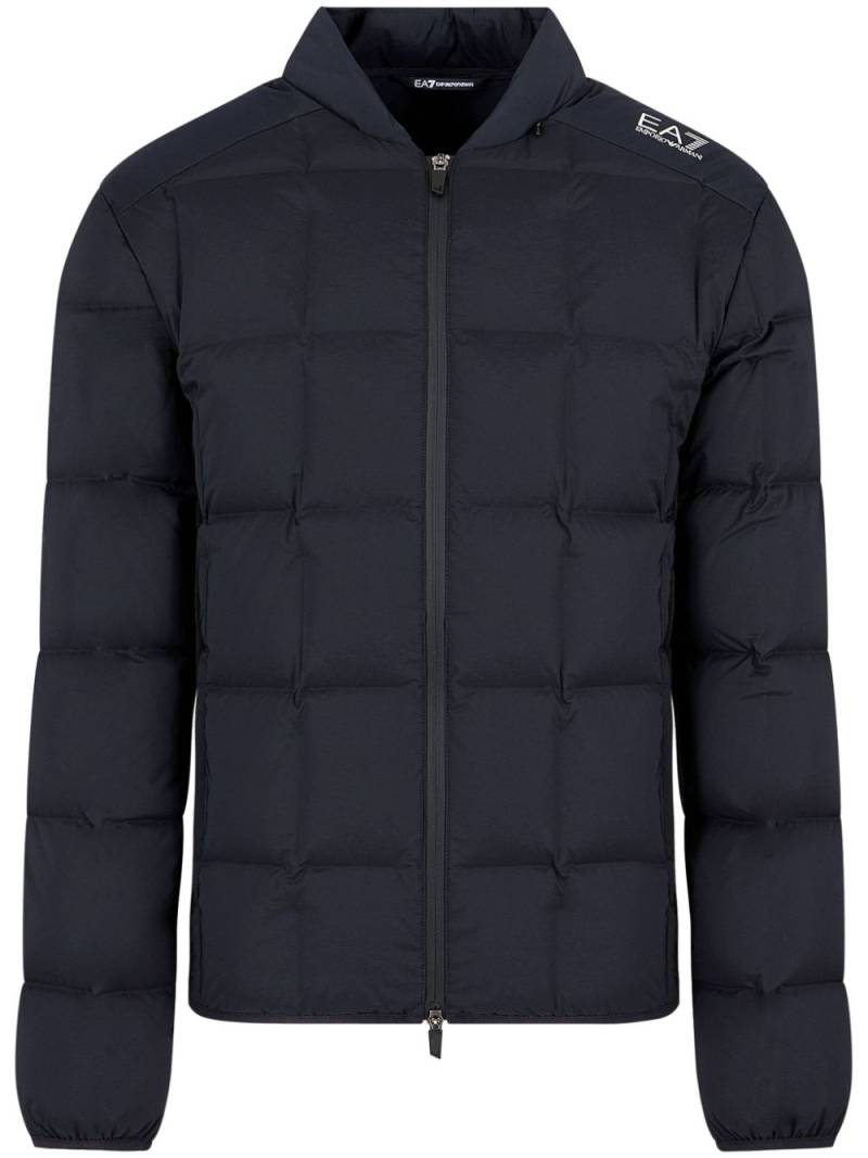 Ea7 Emporio Armani logo-print puffer jacket - Blue von Ea7 Emporio Armani