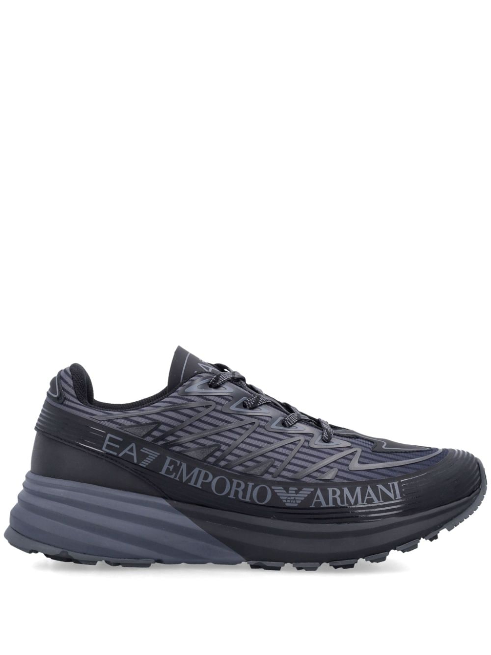 Ea7 Emporio Armani logo-print sneakers - Black von Ea7 Emporio Armani