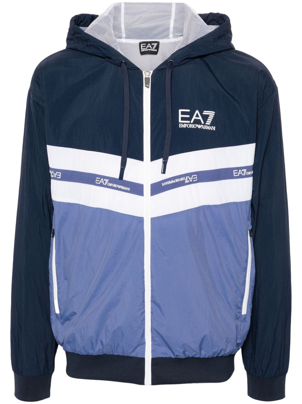 Ea7 Emporio Armani logo-print sport jacket - Blue von Ea7 Emporio Armani