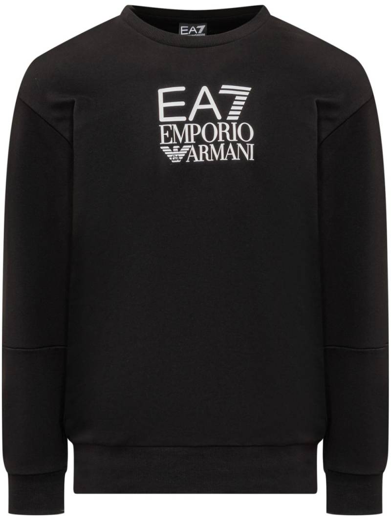 Ea7 Emporio Armani logo-print sweatshirt - Black von Ea7 Emporio Armani