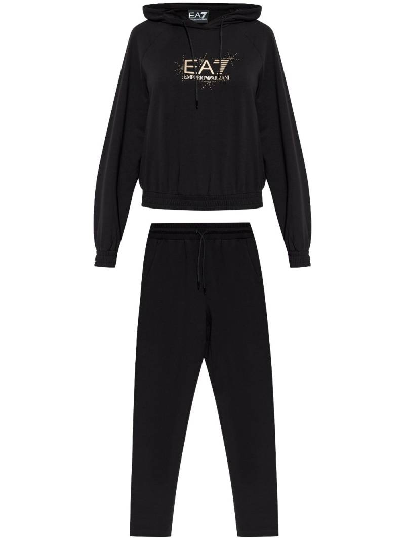 Ea7 Emporio Armani logo-print tracksuit - Black von Ea7 Emporio Armani