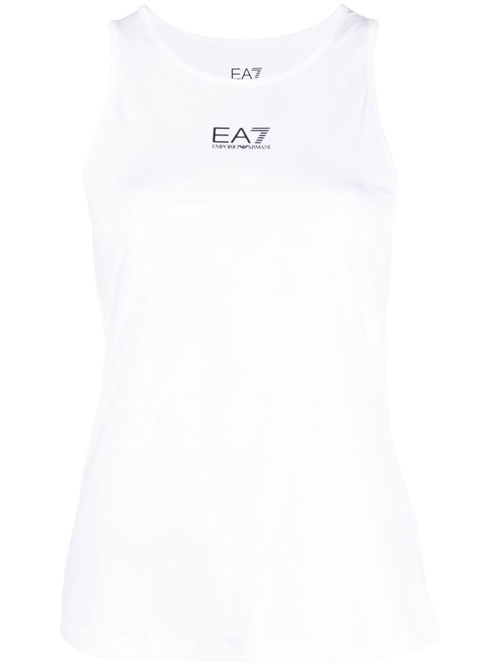 Ea7 Emporio Armani logo sleeveless tank top - White von Ea7 Emporio Armani