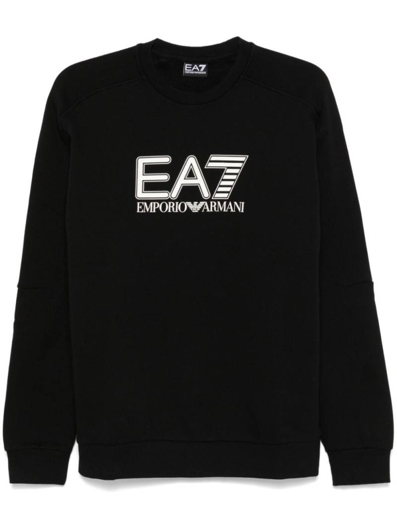 Ea7 Emporio Armani logo-tape sweatshirt - Black von Ea7 Emporio Armani