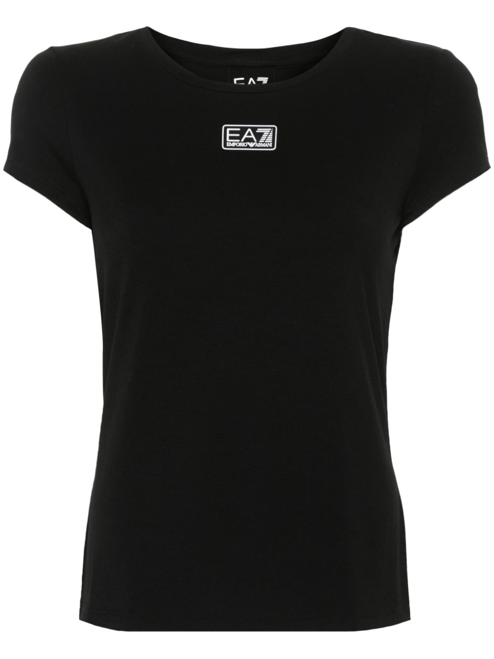 Ea7 Emporio Armani logo-trim jersey T-shirt - Black von Ea7 Emporio Armani