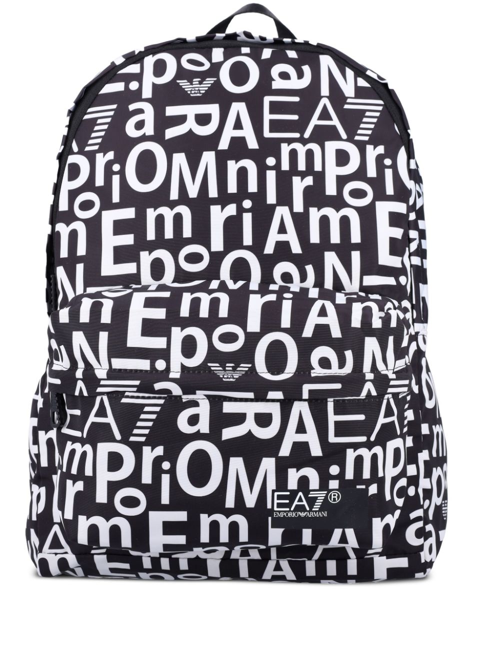 Ea7 Emporio Armani printed backpack - Black von Ea7 Emporio Armani