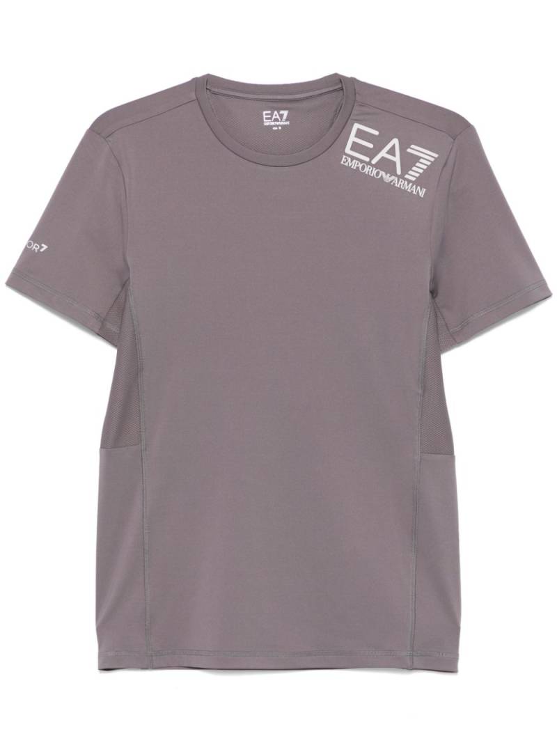 Ea7 Emporio Armani raised-logo T-shirt - Grey von Ea7 Emporio Armani