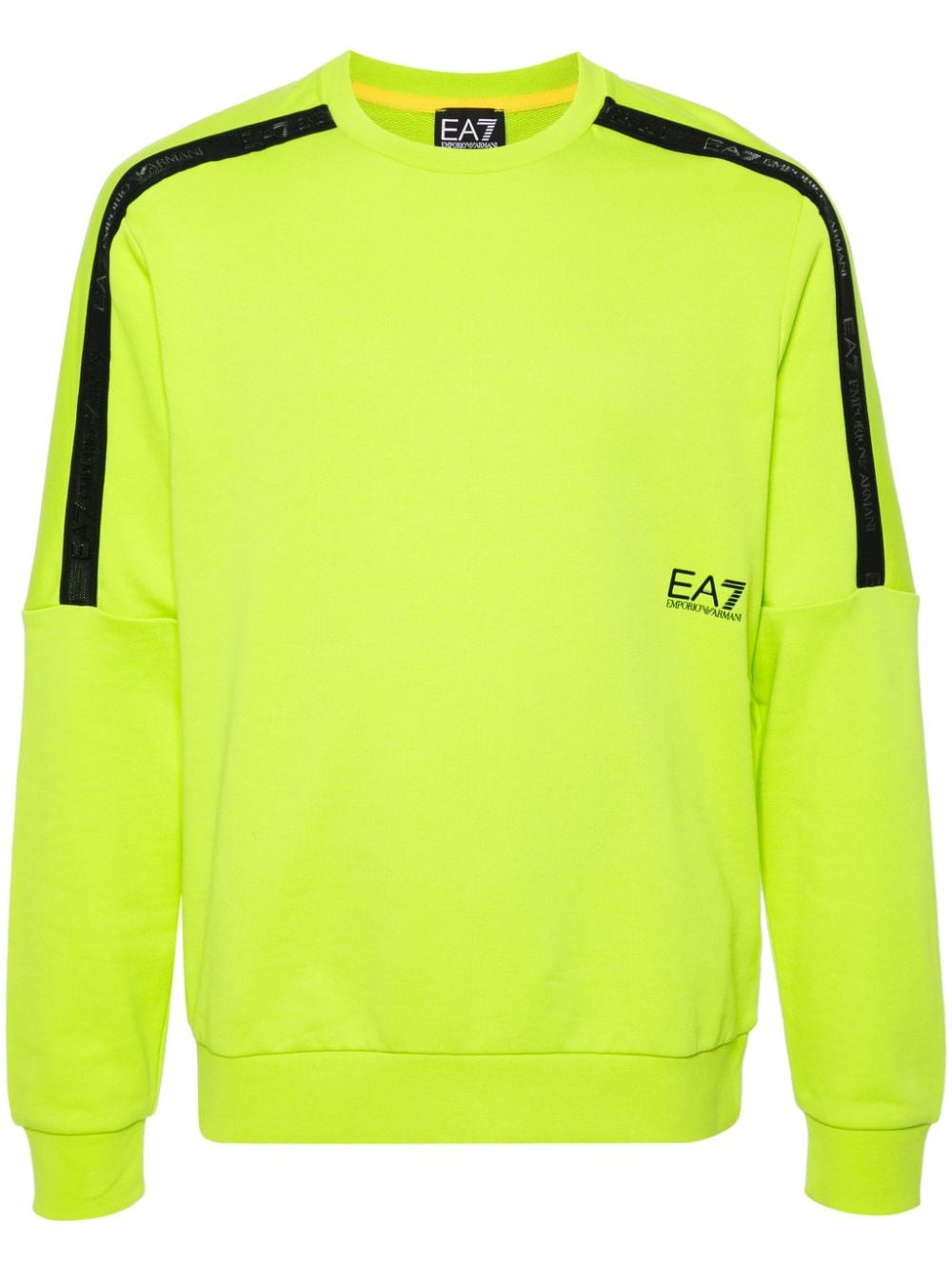 Ea7 Emporio Armani raised logo-detail cotton sweatshirt - Green von Ea7 Emporio Armani
